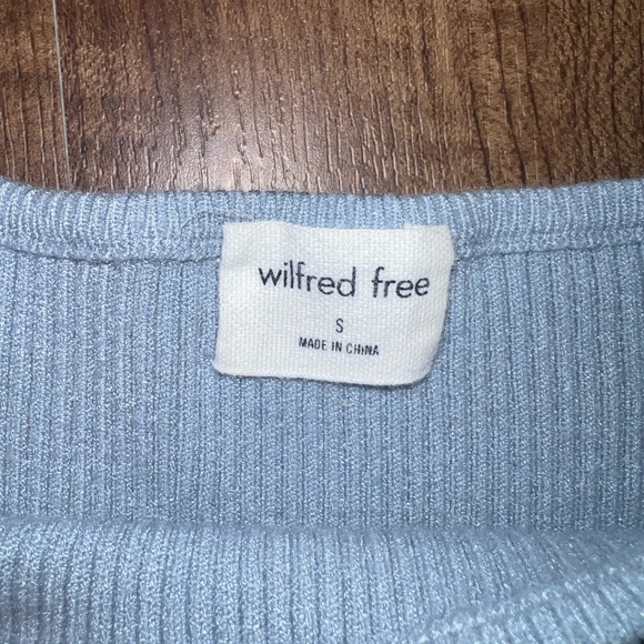 Wilfred Free Elegant Blue Knit Dress from Aritzia - Picture 5 of 5